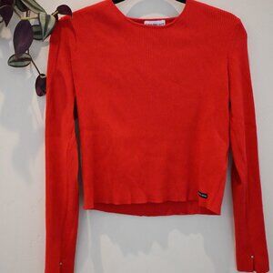 Calvin Klein Ribbed Cropped Sweater